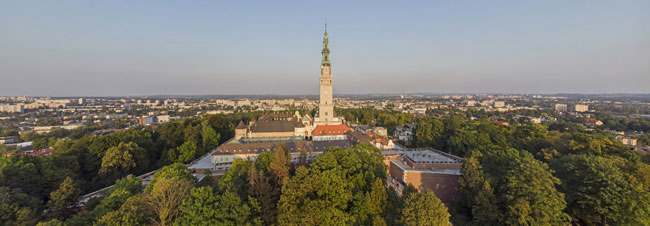 Częstochowa i klasztor na Jasnej Górze