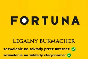 legalny bukmacher Fortuna